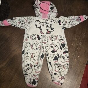 Vintage Walt Disney 101 Dalmatians Rare Baby Footie Onesie Outfit Puppy 3-6 Mth